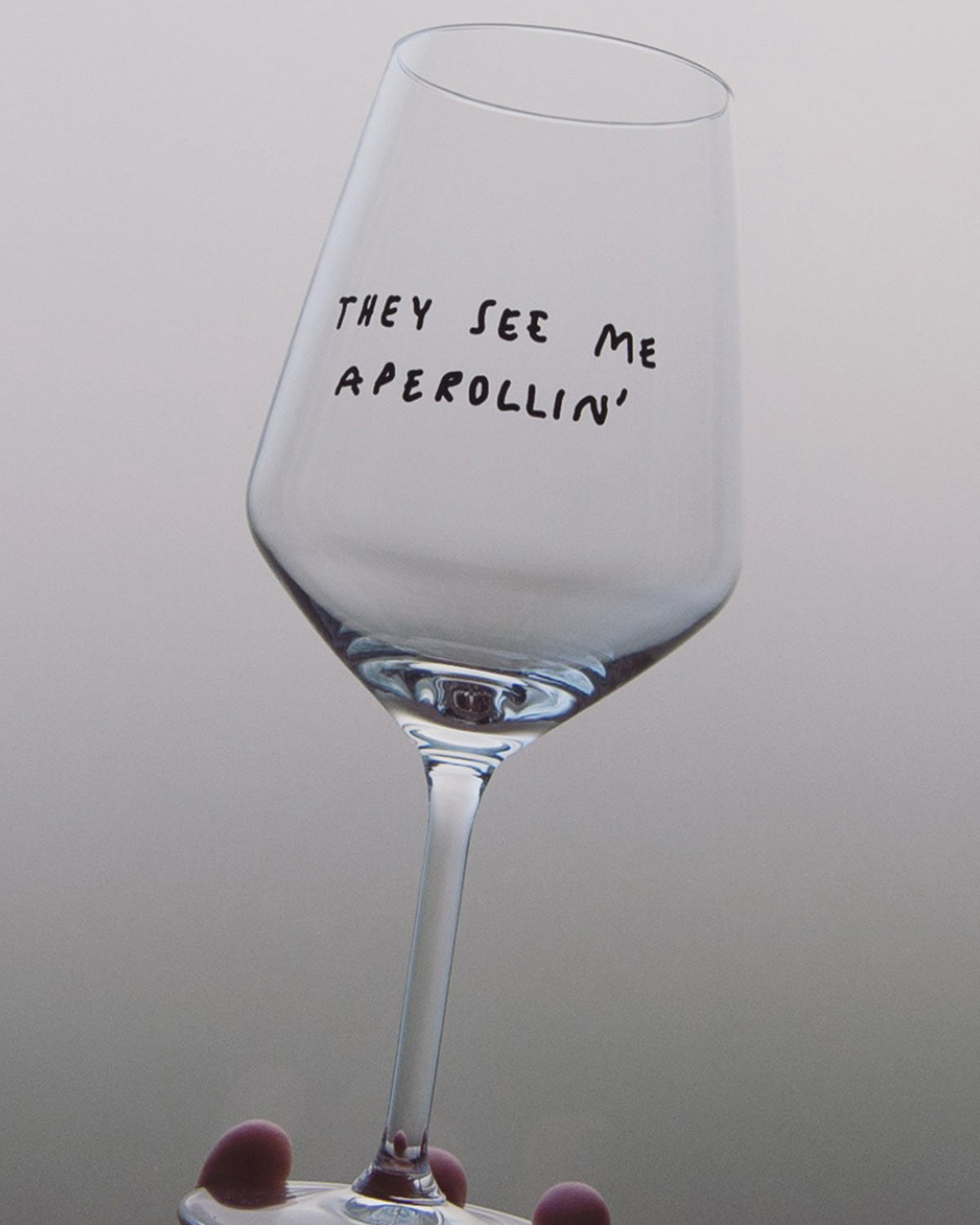 "They See Me Aperollin'" Glas by Johanna Schwarzer