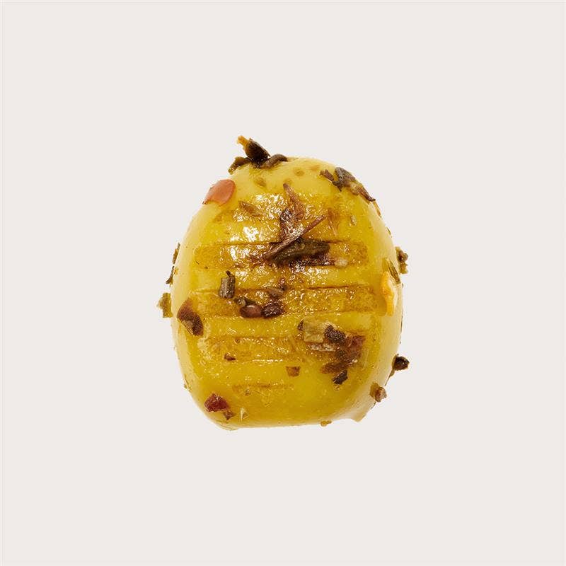 GRILLOELIVEN 170 g - Gegrillte grüne Bio Oliven, pikant