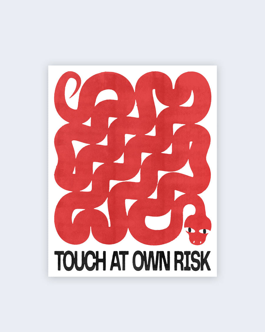 TOUCH AT OWN RISK Poster 40x50... BY KBAR.DESIGN