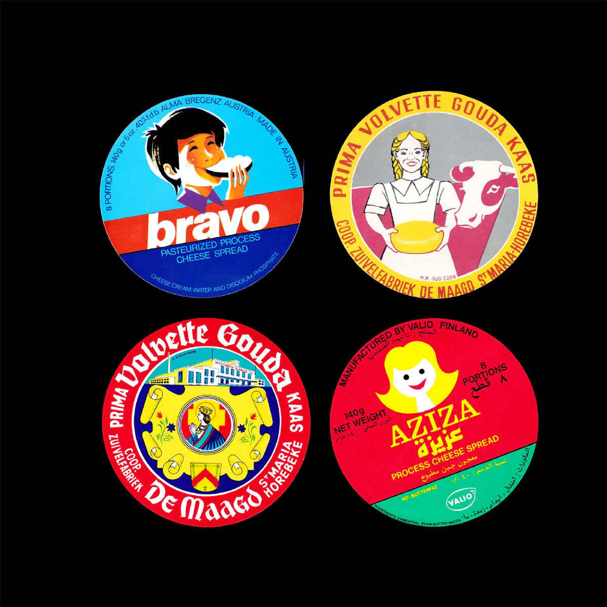 CHEESE LABELS - by Masala Noir