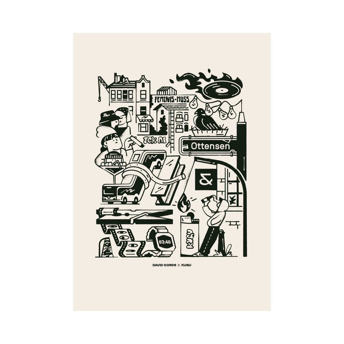 A3 Ottensen Print - by David Cords