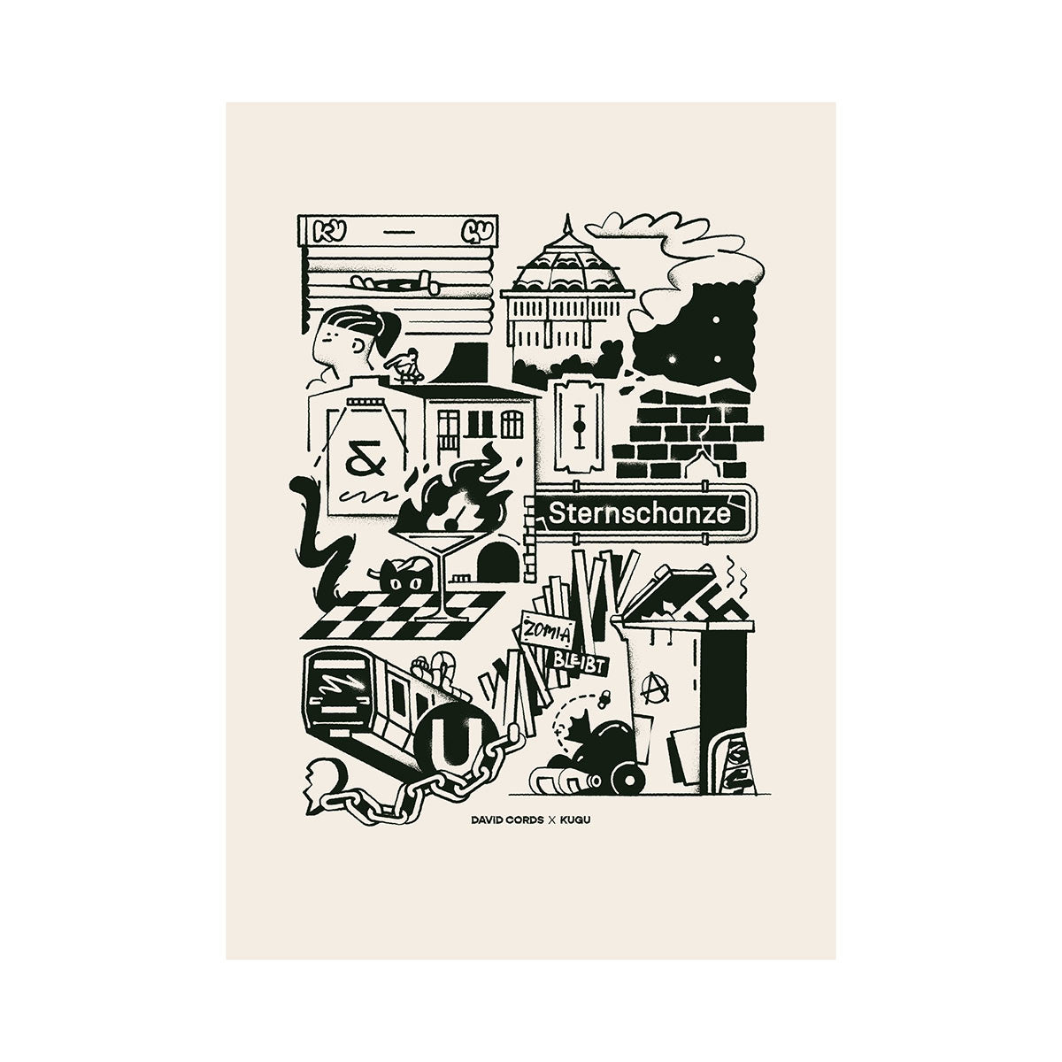 A3 Sternschanze Print - by David Cords