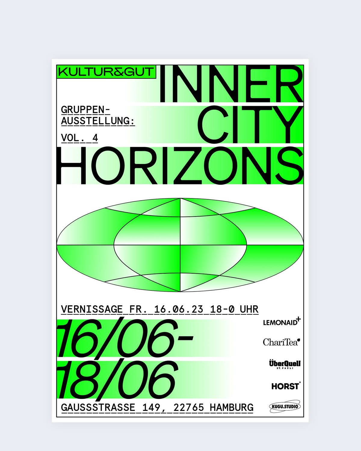 KUGU Plakat "INNER CITY HORIZONS" Juni 2023